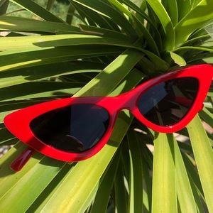 Red Cat Eye Sunglasses
